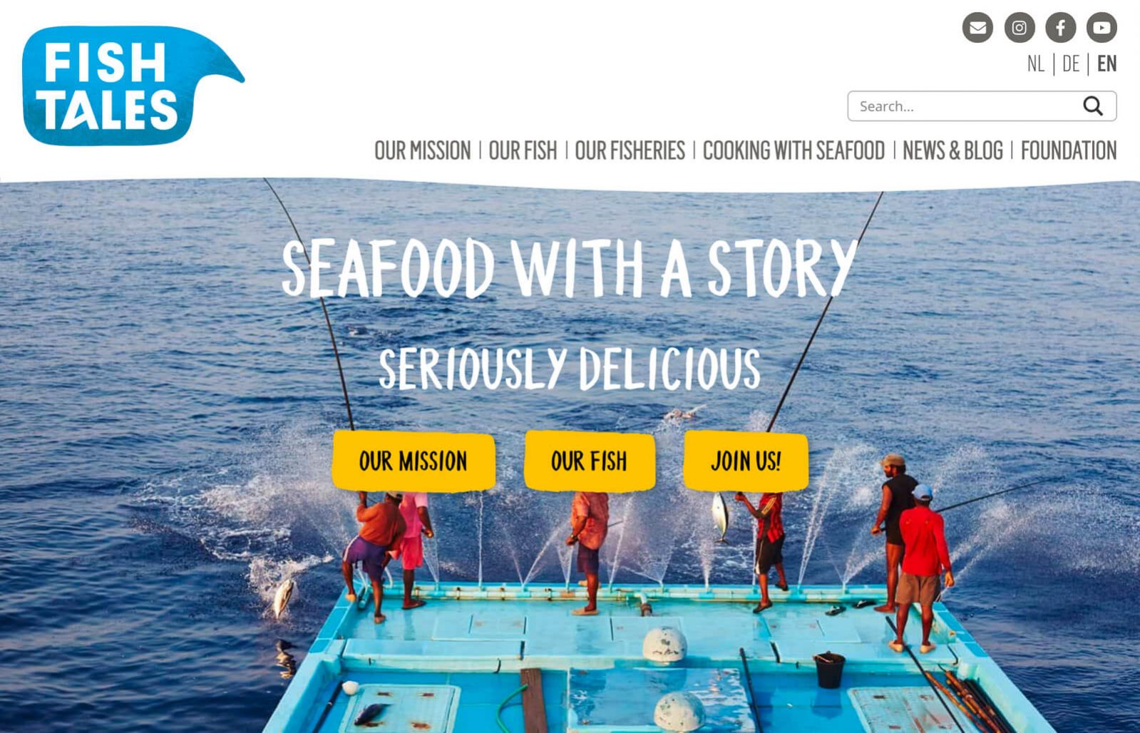 Fish Tales bouw website